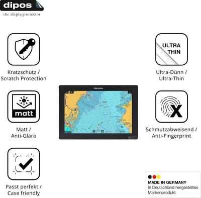 dipos – 2x Matte Beschermfolie geschikt voor Raymarine Axiom+ 12 | Krasbestendige & antireflecterende Screenprotector Ultra-Thin
