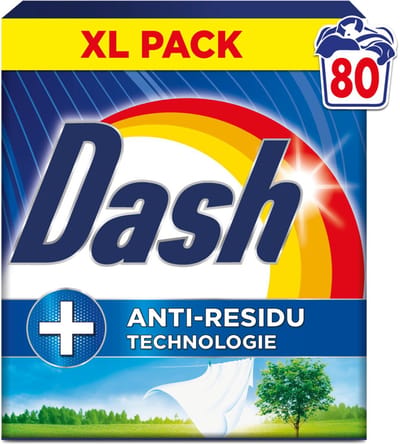 Dash Waspoeder Wasdraad Fris 80 Wasbeurten - 2 x 4,4 kg - Voordeelverpakking