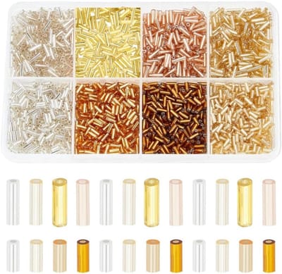 2120 Stuks Glazen Tube Kralen en Metalen Seed Kralen voor Oorbellen, Armbanden en Kettingen - 4mm en 6mm Mini Tubes met 1mm Gat