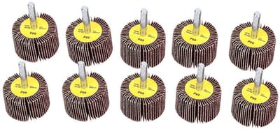 MTTproducts- Flapwielen 10 stuks - 40x25x6mm - Schuurpapier - Hoge slijpefficiëntie - Duurzaam - Geschikt voor metaal en niet-metaal - Polijstschijf