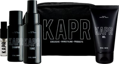 KAPR Discovery (gift) Kit GEL 50ml + Gratis Toilettas - vaderdag cadeau - Grooming Tonic - Shampoo - Parfum - Luxe Verzorgingskit voor Mannen