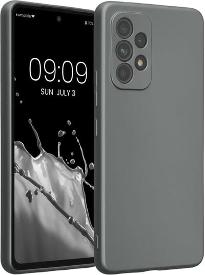 kwmobile metallic telefoonhoesje van TPU - geschikt voor Samsung Galaxy A53 5G - Flexible case voor smartphone - In metallic grijs