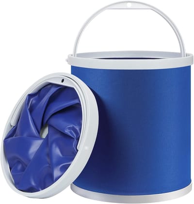 Opvouwbare Kampeervisemmer 11L / 2,9 Gallon – Blauw – Duurzame Watercontainer – Voor Autowassen, Varen & Buitenactiviteiten