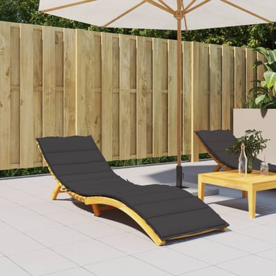 vidaXL - Ligbedkussen - 200x60x3 - cm - oxford - stof - zwart