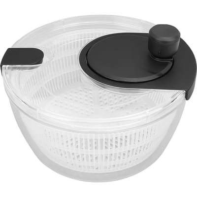 Handmatige Sla Dehydrator Transparant Plastic Handzwengel Groente Wasmachine Droger Afdruiprek voor Keuken white