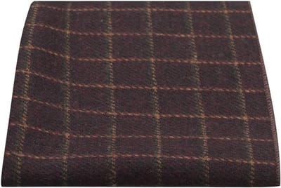 Luxe Bordeauxrode Ruit Pochet voor Heren in Tweedlook