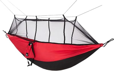 Outdoor Camping Hangmat Draagbare Dubbele Hangmatten Met Klamboe Lichtgewicht Hangmat Swing Voor Bomen Reizen Patio (Kleur: A)