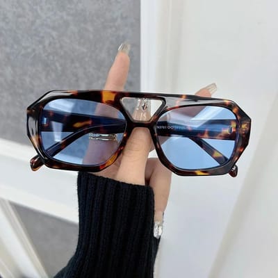 Lunettes de soleil carrées couleur océan mode femme Rétro Luxe Lunettes de soleil Femme Designer Vintage Miroir Conduite Lunettes de soleil Other