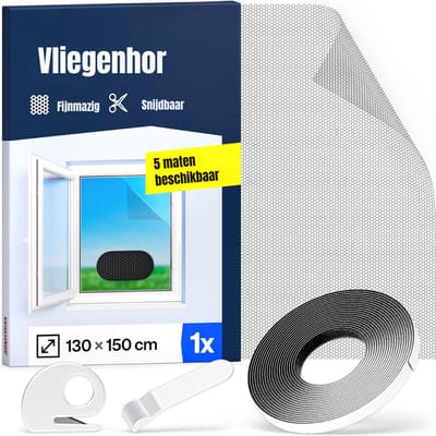 ZMR® Horrengaas - Horren - Raamhor - Zwart - 130cm x 150cm x 1cm
