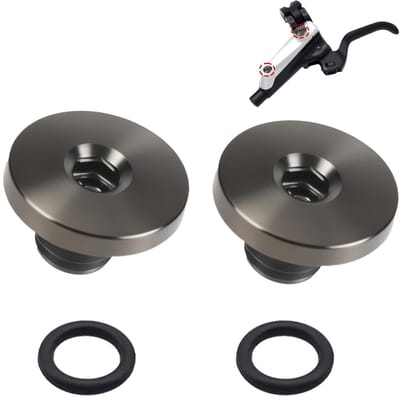 Cosensi- Fiets-ontluchtingsschroeven Set van 2 - M5 x 5 mm - TC4 Titaniumlegering - O-ring - Compatibel met Shimano XT/SLX/Zee/Deore LX - Corrosiebestendig - Fietsremonderdelen