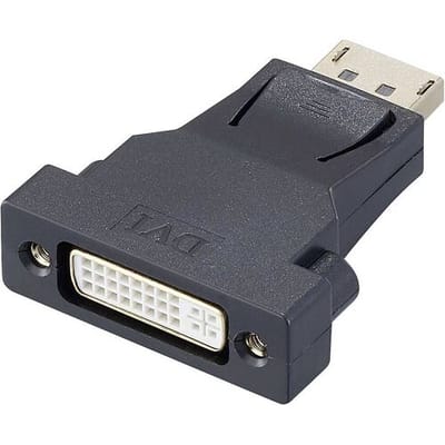 Renkforce RF-4212237 DisplayPort / DVI Adapter [1x DisplayPort stekker - 1x DVI-bus 24+5-polig] Zwart