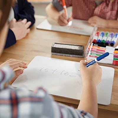 Witteboardmarkers met fijne tip - Assortiment van 4 kleuren, laag geur