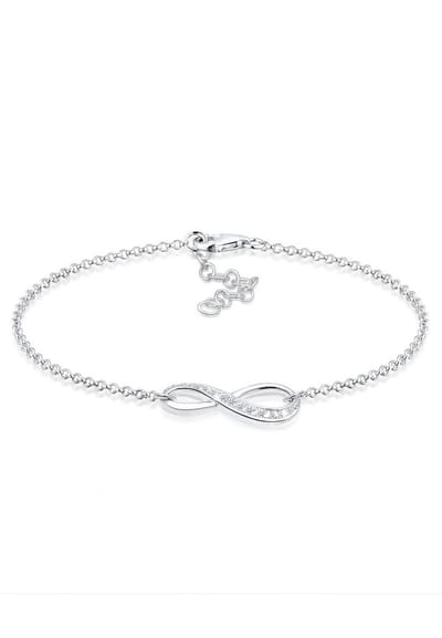 Elli - Armband - Dames Oneindigheidssymbool met Zirkonia Kristallen in 925 Sterling Zilver - Dames