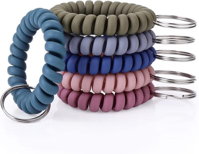 Wrist cap in 6 kleuren: grijs, grasgroen, lichtpaars, donkergrijs, lichtroze, roze, elastische spiraalcoil voor comfortabele grip en ondersteuning
