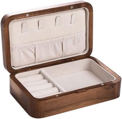 Sieradendoos - Opbergdoos - Sieraden Ordenen - Duurzaam Walnoothout - Tot 245 cm - Bruin
