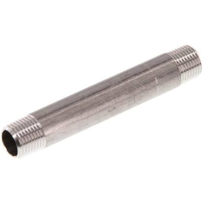 R 1/8'' RVS Dubbele Pijpnippel 20 Bar DIN 2982 - 60mm