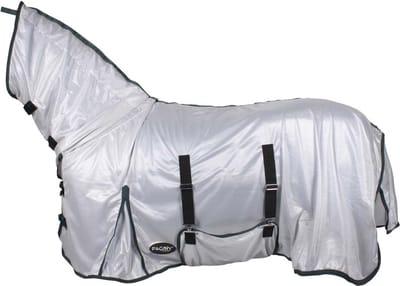Pagony Big Neck Flycooler Plus - Paardendeken - Maat: 175 - Zilver - Polyamide