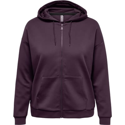 ONLY PLAY CURVY LOUNGE HOOD FZ LS SWT CUR Plum Perfect 15326927 plum per