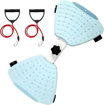 Fitness Twistboard - Taille Trainer - Core Training - Met Weerstandsbanden - 3.97 kg - Blauw