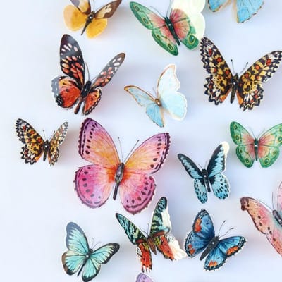 Dailygoods- Wanddecoratie 3D Vlinders - Muurstickers 36 Stuks - Slaapkamer Decoratie - Bruiloft Decoratie - Valentijnsdag Versiering - Duurzaam Materiaal - Muursticker