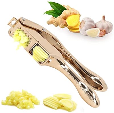3 in 1 Heavy Duty Garlic Grinder - Easy Squeeze Aluminum Multifunction Garlic Crusher voor Keuken - Kookaccessoires