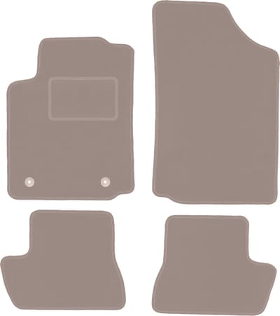 Beige veloursmatten voor: Citroen C2 hatchback (2003-2009)
