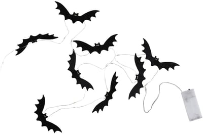 ARTICASA - Halloween vleermuizen lichtsnoer - LED verlichting - Halloween decoratie - 2 meter - Zwart