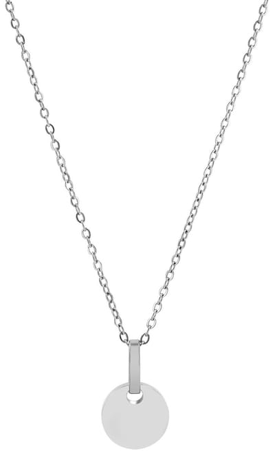 AKZENT Akzent dames ketting met hanger Maddy ketting van roestvrij staal, graveerbare munthanger
