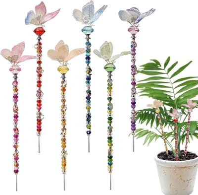 Kralen Tuinstokken - Decoratieve Stekjes - Tuin Decoratie - Complete Knutselset - 200 Delen - Multicolor