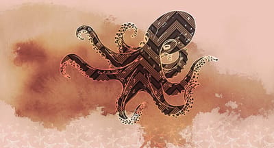 Fotobehang OctopusDesign1 DD118235 A.S. Création Atelier 47 | 3D Fotobehang