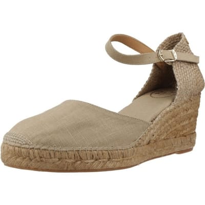 Espadrilles met sleehak van jute en gesp | CALDES