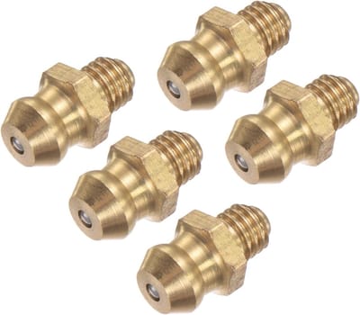 Rechthoekige vetnippel M5x0.8mm | Hydraulische vetfitting voor vervanging | 5-delige set voor onderhoud en reparatie van machines