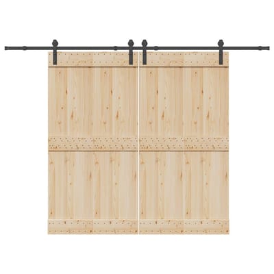 vidaXL - Doos - met - onderdelen - voor - schuifdeur - 305 - cm - staal - zwart