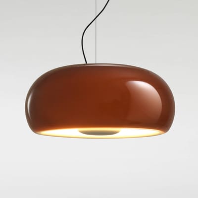 MARSET Vetra hanglamp, Ø 43 cm, barnsteen