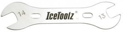 IceToolz Conussleutel - Dubbelzijdig - 13/14mm - Cr-Mo Staal - Fietsonderhoud