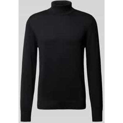 Slim fit pullover van een mix van katoen en wol