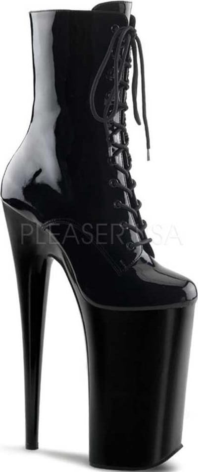 Pleaser - BEYOND-1020 Plateau Laarzen, Paaldans schoenen - Paaldans schoenen - 40 Shoes - Zwart