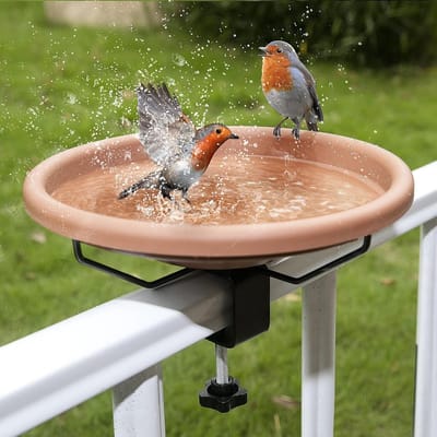 Moderne Vogelbad voor Balkon en Tuin, Vorstbestendig en Hangend, Diameter 30 cm, Ideaal voor Vogels en Tuinliefhebbers