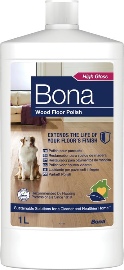 Bona Houten Vloer Polish Glans - 1 Liter - Houten Vloer Onderhoud - Beschermend - Glansherstellend