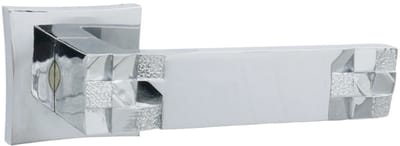 Domino® Deurklink TORO QR M6 - Chroom gespoten - Deurkruk, Deurbeslag, Deurklinken voor Binnen - Deurbeslag van aluminium - Deurklink voor kamerdeur, kantoordeur, kelderdeur en binnendeur