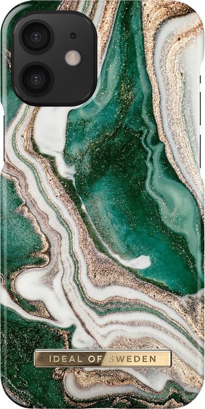 iDeal of Sweden Backcover hoesje geschikt voor iPhone 12 Mini - Golden Jade Marble