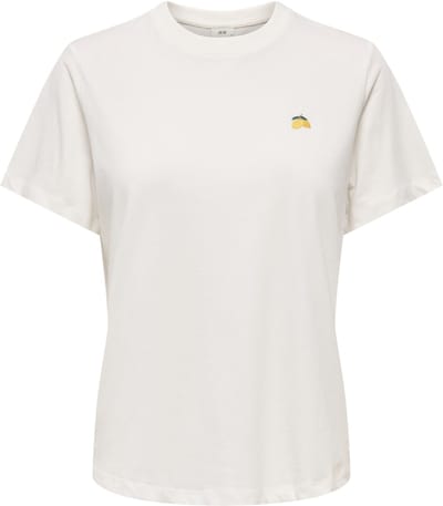 Jacqueline de Yong T-shirt Jdypisa S/s Print Top Jrs Noos 15298612 Cloud Dancer/lemon Dames Maat - M
