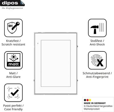dipos – 2x Matte Pantserfolie geschikt voor KEB Combicontrol C6 S14 Panel 10.1 Zoll | 9H Screenprotector