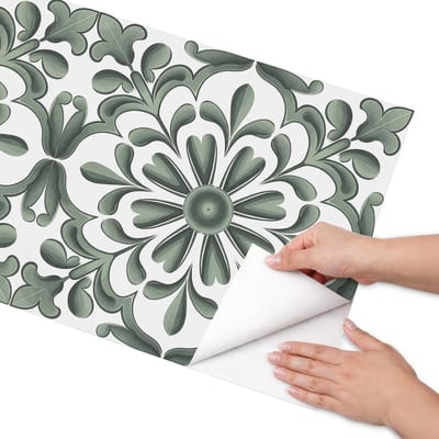 Coloray Meubel Wrap Folie - Groente Meubelfolie - 50x100 cm - Decoratiefolie Zelfklevend Boho-ornamenten - Meubelfolie Zelfklevend - Boho Meubelfolie - Wrapfolie Keuken - Wanddecoratie - Bloemen en planten