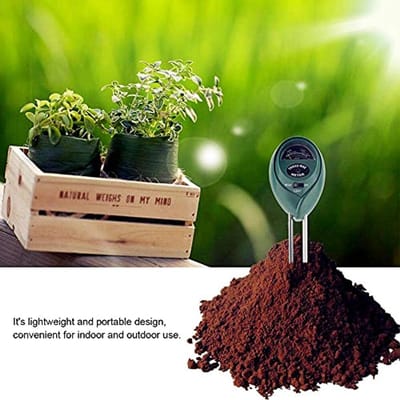 Bodemtester 3 in 1 - Vocht, pH en Zonlicht Meter voor Tuin, Plant en Boerderij
