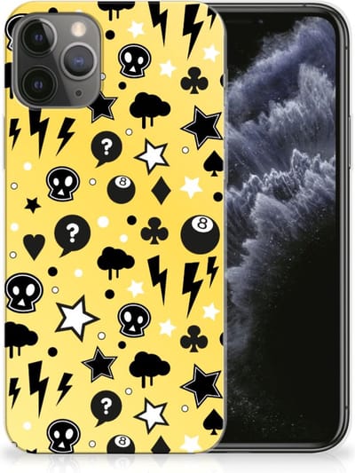Silicone Back Case Apple iPhone 11 Pro Punk Geel