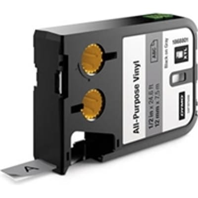 DYMO 1868801 XTL tape vinyl zwart op grijs 12mm (origineel)
