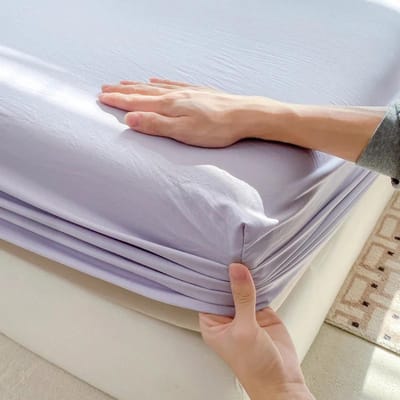 Katoenen hoeslaken met 360 elastische band Laken Sprei voor Eenpersoons Tweepersoons Kingsize Queensize Matrasbeschermer Hoes 90X200CM