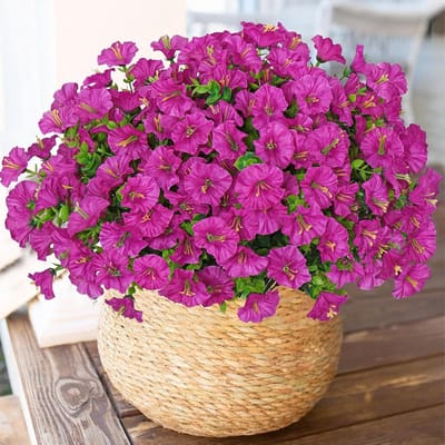 10 Bundels UV-bestendige Kunstbloemen voor Buiten - Nep Poppy Bossen, Groene Faux Planten voor Hangende Plantenbakken en Tuin Decoratie