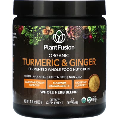 PlantFusion, biologische natuurlijke kruidenmix met kurkuma en gember, 139 gram (135 g)